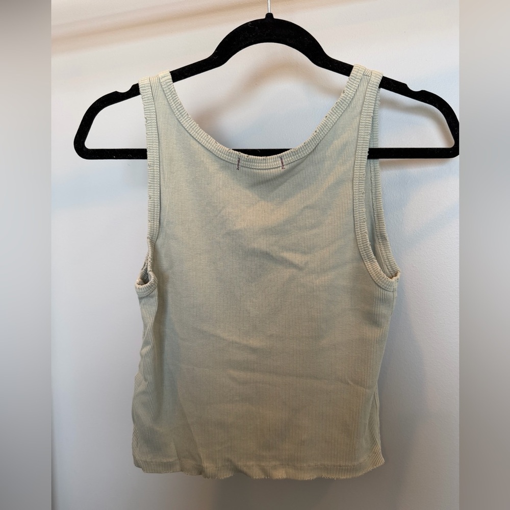 AMO Ribbed Green Tank Top - Picture 2 of 4